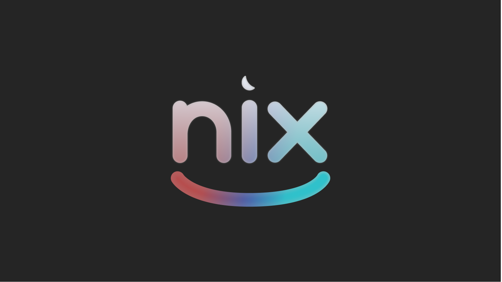 Nix Entertainment's new glass-based logo after its rebrand.
